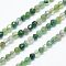 Natural Moss Agate Beads Strands, Faceted, Round, Olive Drab, 2mm, Hole: 0.5