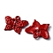 Baking Painted Alloy Pendants, Butterfly Charm, Red, 16.5x20x2mm, Hole: 1.5mm