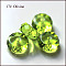 K9 Glass, Imitation Austrian Crystal Beads, Grade AAA, Faceted, Flat Round, Yellow Green, 8x3.5mm, Hole: 0.9~1mm