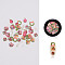 Paper Cabochons for Christmas, Nail Art Decorations, Mixed Shapes, Christmas Wreath, 3~8x2~6x0.1mm, about 50pcs/box