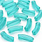 Transparent Acrylic Beads, Curved Tube, Light Sea Green, 36x13.5x11.5mm, Hole: 4mm, about 148pcs/500g