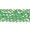 Transparent Electroplate Glass Beads Strands, AB Color Plated, Faceted, Bicone, Light Green, 4x4mm, Hole: 0.8mm, about 82~85pcs/strand, 30.5~31cm