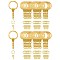 10Pcs Iron Split Key Rings, with Curb Chains, with 20Pcs Iron Open Jump Rings & 20Pcs Screw Eye Pin Peg Bails, Golden, 62mm