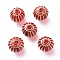 Plating Acrylic Beads, Metal Enlaced, Lantern, Red, 14x13.5mm, Hole: 1.6mm, about 400pcs/500g