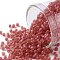 TOHO Round Seed Beads, Japanese Seed Beads, (241FM) Dark Rose Lined Topaz Matte, 11/0, 2.2mm, Hole: 0.8mm, about 5555pcs/50g