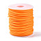 Hollow Pipe PVC Tubular Synthetic Rubber Cord, Wrapped Around White Plastic Spool, Orange, 3mm, Hole: 1.5mm, about 27.34 yards(25m)/roll