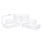 Polypropylene(PP) Storage Containers Box Case, with Lids, for Small Items and Other Craft Projects, Rectangle, Clear, 12.8x6.6x2.2cm