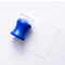 Silicone Nail Art Seal Stamp and Scraper Set, with Cap, Nail Printing Template Tool, Blue, Seal Stamp: 49x41mm, Scraper: 85x54mm, cap: 40x16mm