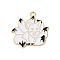 Alloy Enamel Pendants, Golden, Nine-tailed Fox Charm, Black, 28x27x1.2mm, Hole: 1.5mm