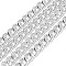 Unwelded Aluminum Curb Chains, Silver, 9x7x1.8mm