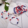 7Pcs 7 Style Word Independent Free Polymer Clay Heishi Surfer Stretch Bracelets Set BJEW-SW00039-6