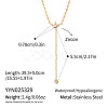 White zircon tassel Y pendant necklace stainless steel vacuum plating collar chain jewelry ZN1506-7