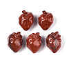 Natural Red Jasper Heart Beads G-T144-04C-1