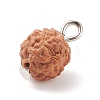 Undyed Natural Rudraksha Charms PALLOY-JF01583-4