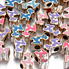 UV Plating Acrylic European Beads OACR-N010-032LG-1