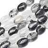 Natura Tourmalinated Quartz/Black Rutilated Quartz Beads Strands G-D0001-19-1