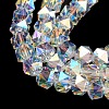 Electroplate Glass Beads Strands GLAA-Q105-02-10-3