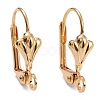 Brass Leverback Earring Findings KK-F824-006G-3