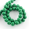 Synthetical Turquoise Gemstone Round Bead Strands TURQ-R035-6mm-02-2