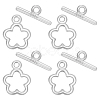 4Pcs 925 Sterling Silver Toggle Clasps STER-BC0003-11-1