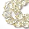 Transparent Electroplate Glass Beads Strands GLAA-C025-01H-4