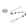Natural & Synthetic Gemstone Chakra Pointed Dowsing Pendulums PALLOY-JF02089-3
