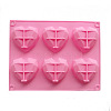 Food Grade Silicone Heart-shaped Molds Trays BAKE-PW0001-065B-1