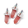 Natural & Synthetic Mixed Gemstone Big Pointed Pendants G-I342-01P-4