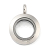 304 Stainless Steel Floating Locket Pendants STAS-E443-41P-1