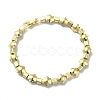 Rack Plating Iron Clover & Square Link Chains Bracelet BJEW-I300-08G-4