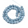 Dyed Natural Quartz Round Bead Strands X-G-R173-8mm-03-5