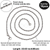 10Pcs 304 Stainless Steel Rope Chain Necklaces for Men Women NJEW-BC0001-07-2