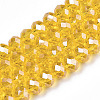 Electroplate Glass Beads Strands EGLA-A034-T6mm-A04-1