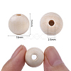 Natural Unfinished Wood Beads WOOD-S651-A14mm-LF-3