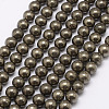 Natural Pyrite Beads Strands X-G-D391-01-1