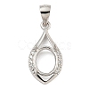 925 Sterling Silver Micro Pave Clear Cubic Zirconia Sew on Prong Settings STER-B005-13P-1