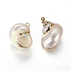 Electroplate Spiral Shell Pendants BSHE-L036-02G-1