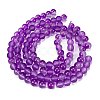 Frosted Transparent Glass Bead Strands X1-GLAA-P065-8mm-15-5