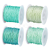 4 Rolls 4 Colors Ployester Braided Cord WCOR-AR0001-04A-1