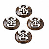 Vintage Glazed Tribal Face Porcelain Big Pendants PORC-T006-31-1