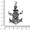 304 Stainless Steel Big Pendants STAS-P367-01AS-3