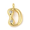 Rack Plating Brass Micro Pave Cubic Zirconia Pendants KK-A200-24G-D-1
