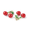 Brass Enamel Charms X-KK-G462-24LG-2
