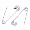 Tarnish Resistant 201 Stainless Steel Safety Pins Earrings X-STAS-S079-197P-2