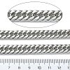 Tarnish Resistant 304 Stainless Steel Cuban Link Chains CHS-E030-04A-P-2
