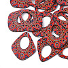 Printed Basswood Pendants WOOD-S045-004B-1