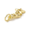 Brass Micro Pave Cubic Zirconia Charms ZIRC-F132-18G-3