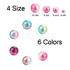 Rainbow Acrylic Imitation Pearl Beads OACR-YW0001-05-4