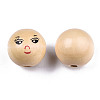 Unfinished Natural Wood Beads X-WOOD-T019-31-A-18mm-2