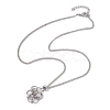 Tarnish Resistant 304 Stainless Steel Macrame Pouch Empty Stone Holder for Pendant Necklaces Making NJEW-JN04416-1
